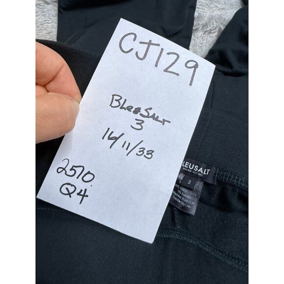 BLEUSALT Lounge Pants Women's 3 Dark Green Wide Leg Modal Made in USA - Picture 3 of 6